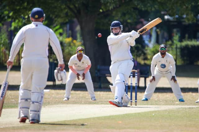 Peter Hopson batting for Havant against Burridge. Photo by Alex Shute