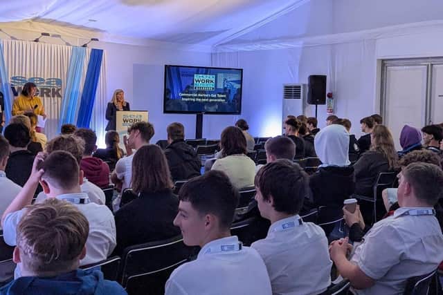 Students enjoy an insight into maritime careers at Seawork.