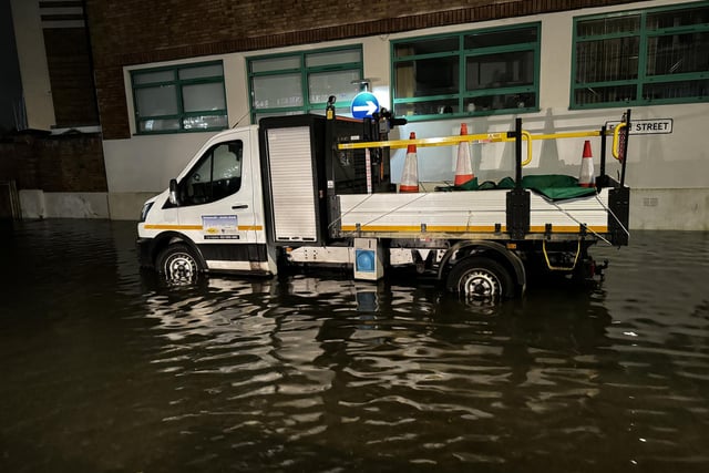 Flooded streets of Old Portsmouth last night as captured by Marcin Jedrysiak.