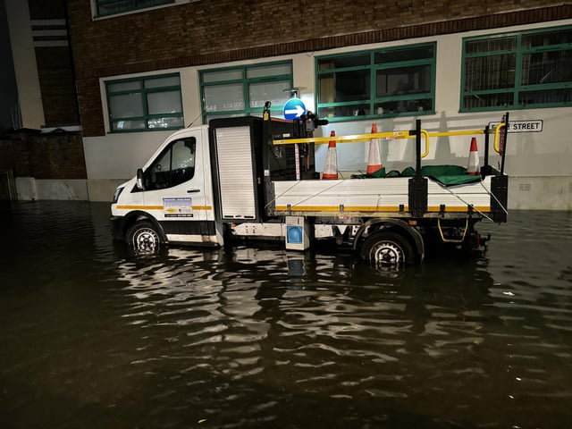 Flooded streets of Old Portsmouth last night as captured by Marcin Jedrysiak.
