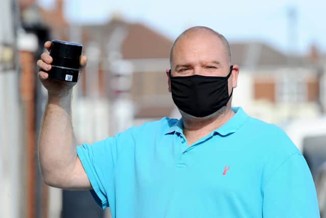 Stuart Vaizey, 36, installed a CCTV camera to catch the thief who was stealing money from his grandmother Joyce Cooper, who was 81 at the time and has dementia.Picture: Sarah Standing (191020-8045)