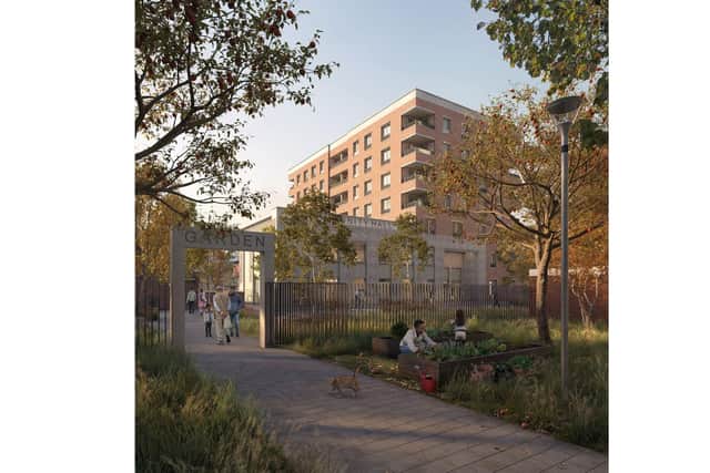 CGI image showing how the Somers Orchard project could look on the former site of Horatia and Lemington houses in Portsmouth