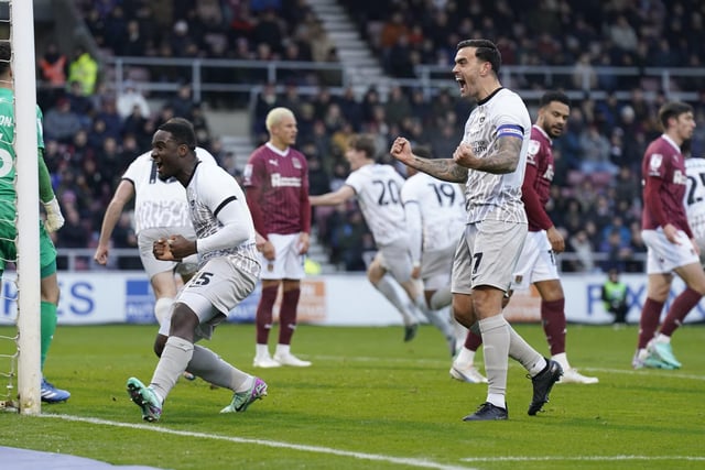 Look at the reaction from Marlon Pack & Co following Sean Raggett's opener at Northampton