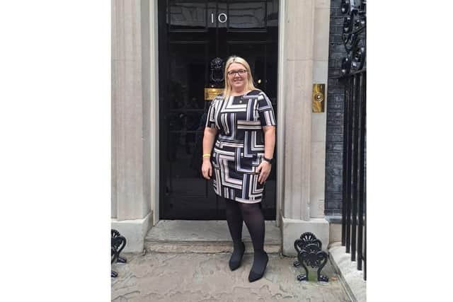 Charlotte Fairall, founder of Sophie's Legacy, was invited to 10 Downing Street for a coffee morning with other cancer charities.