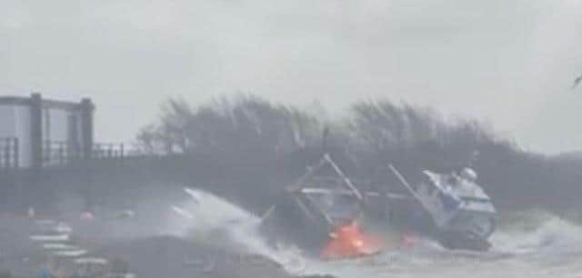 The Tia Maria in the storm.