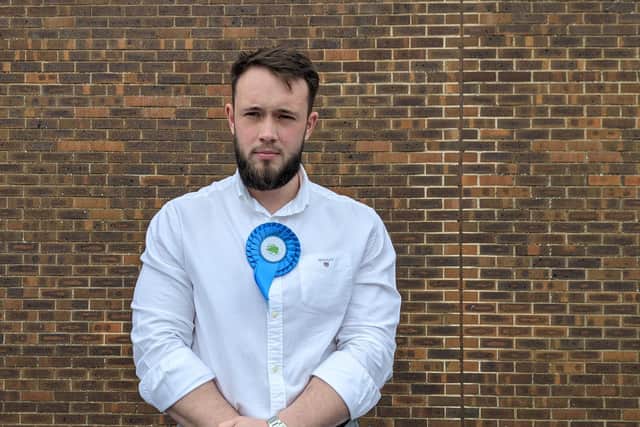 Tom Moutray at the Havant Borough Council count in May 2021 at which he was elected to the Battins ward for the Conservatives
Picture: Emily Jessica Turner