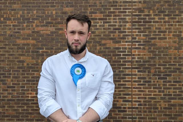 Tom Moutray at the Havant Borough Council count in May 2021 at which he was elected to the Battins ward for the ConservativesPicture: Emily Jessica Turner
