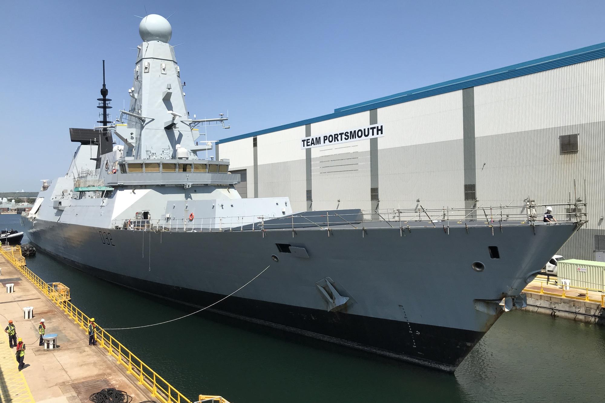 Portsmouth Naval Base dock first Royal Navy warship in 17 years after £13m overhaul