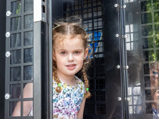Summer Stopford, 4 ended up in the back of a police van (though only for fun, of course!)