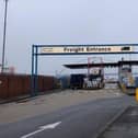 The freight entrance of the city's port. Picture: Richard Lemmer.