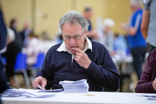 Local election count at Havant Leisure Centre, Havant on Friday 6th May 2022

Pictured: People counting

Picture: Habibur Rahman