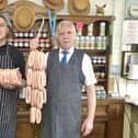 (l-r) Jacob and his dad David Smith have taken over Twells Butchers in Portchester, which will now be known as Portchester Butchers.

Picture: Sarah Standing (310123-8962)
