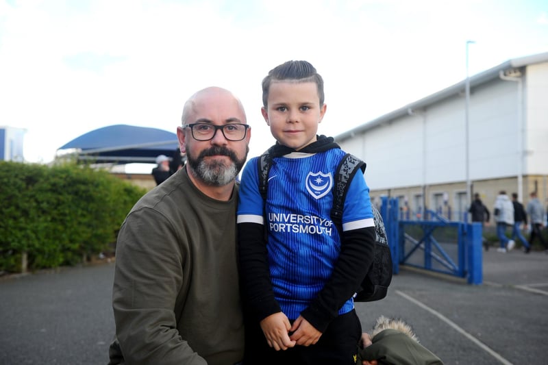 Pictured is: Alan Smerdon-Corp and his son Arlo (7).Picture: Sarah Standing (160424-7327)