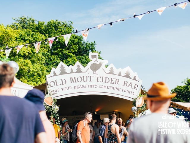 Somewhere for a refreshing drink on the opening Thursday of Isle of Wight Festival 2022