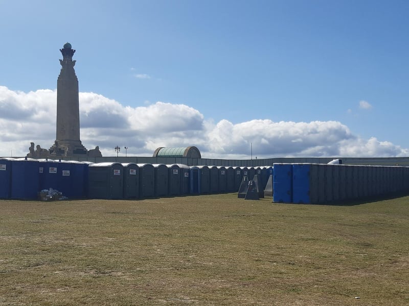 There are lots of toilets which have been put in place across the site