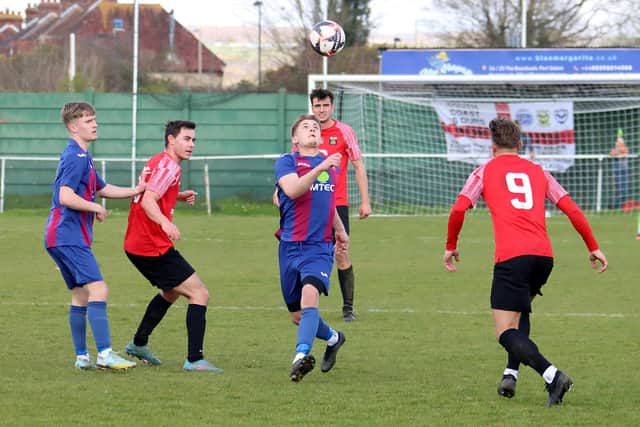 Fareham (red) v US Portsmouth. Picture by Ken Walker