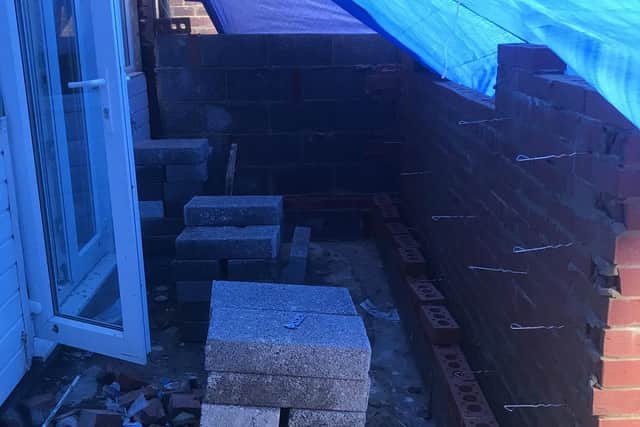 Partially built extension works.
