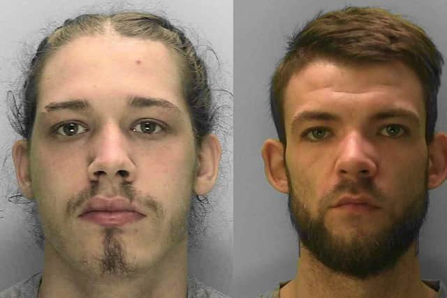 Bobby Smith, left, and Daryl Richardson, right, have been jailed for life for the murder of Muhammed Lamin Jassey. Picture: Sussex Police