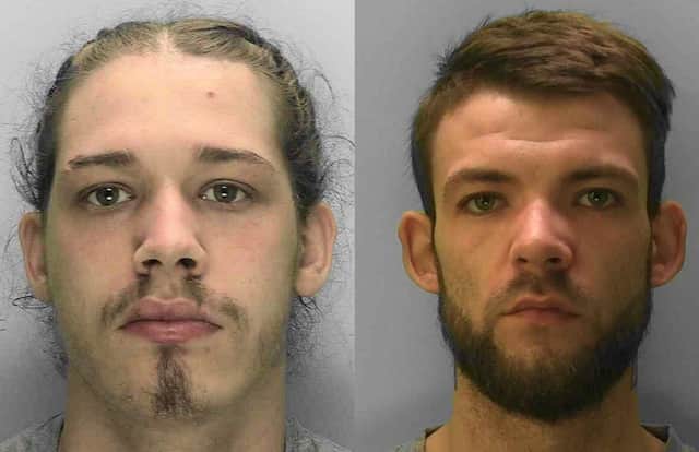 Bobby Smith, left, and Daryl Richardson, right, have been jailed for life for the murder of Muhammed Lamin Jassey. Picture: Sussex Police