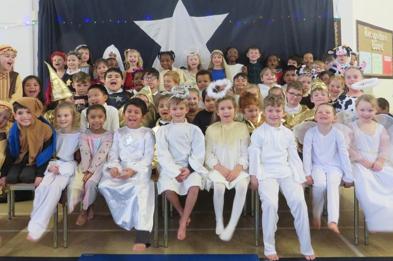 Year 1 students at Manor Infant School, Fratton, celebrated the festive season with a traditional nativity.  Picture: Submitted