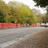 Roadworks along Cams Hill near Fareham, on Tuesday, October 31. Picture: Sarah Standing (311023-2268)