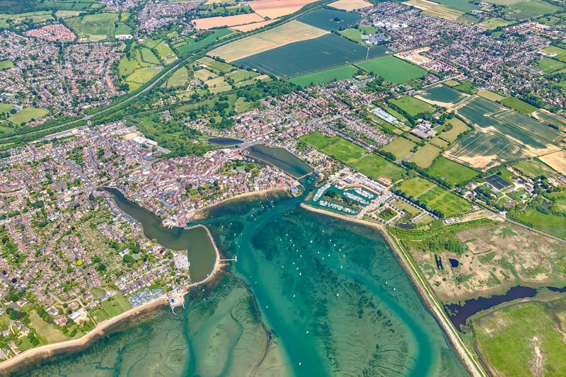 Overhead view of Emsworth.