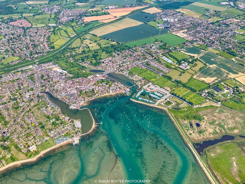 Overhead view of Emsworth.