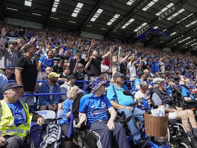 It was another packed house for Luton's visit to Fratton Park.