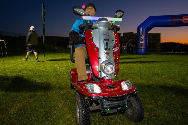 Michael Maddock came to Castle Field, Southsea to take part in the Alzheimers Society Glow Walk on Friday evening. Photos by Alex Shute



