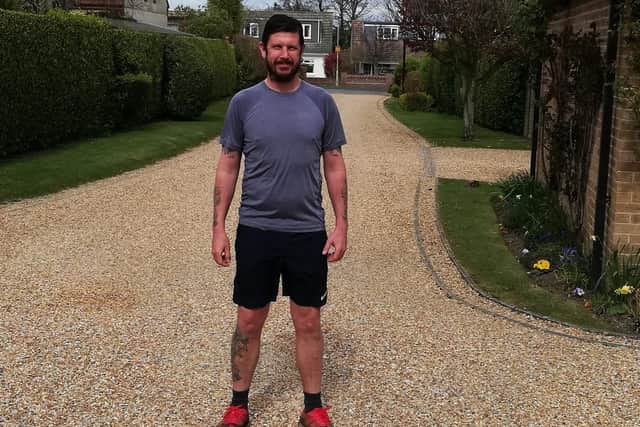 Charlie Mitchell, 43 from Purbrook, will be running a marathon on his driveway to raise money for NHS Charities Together