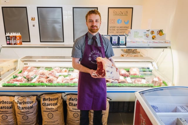 Westlands Farm Shop, on Westlands Farm, has a rating of 4.6 out of five from 128 reviews on Google.
Pictured: Harry King, General Manager