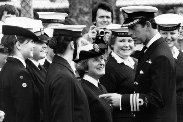 Prince Charles visiting Royal Naval Hospital in Haslar, 1982. The News PP4781