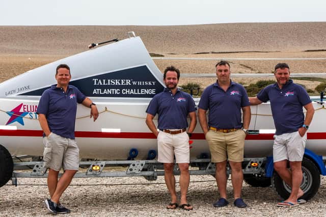 The four Elijah's Star team members who are aiming to row across the Atlantic for charity - (from left) Kevin Watkins, Phil Bigland, Lee McCarthy and Dean Frost.