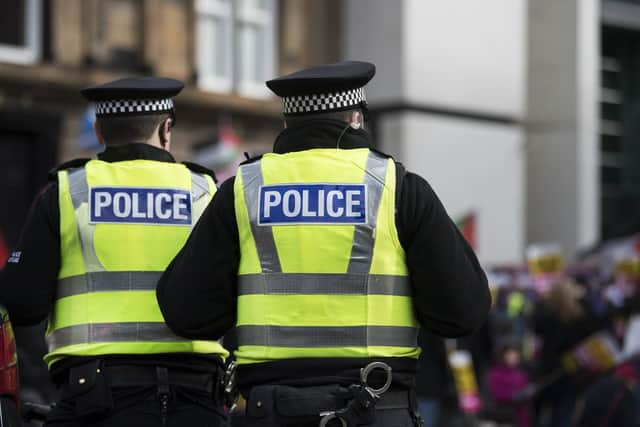 Police on streets. Picture: John Devlin