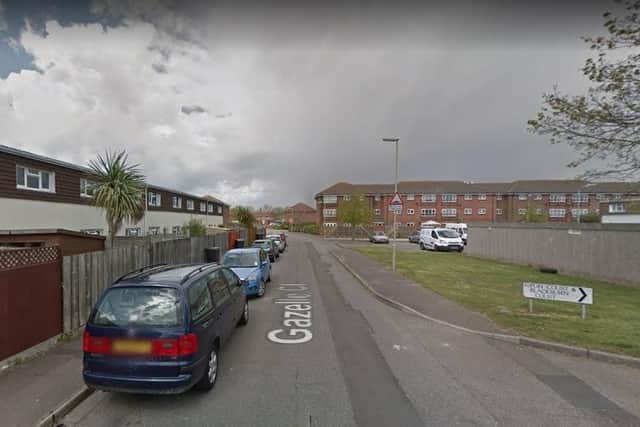 Crews were deployed to Gazelle Close, Gosport, to fight the fire. Picture: Google Street View.