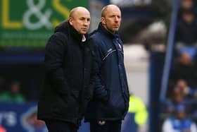 Accrington manager John Coleman, left.