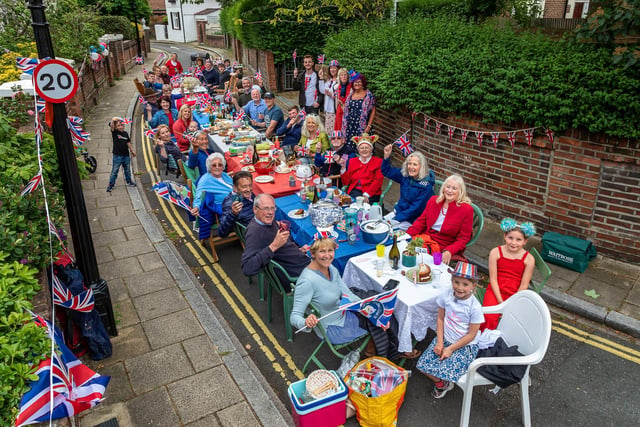 Jubilee street party thrown by the residents of Freestone Road in Southsea. Picture: Mike Cooter (050622)