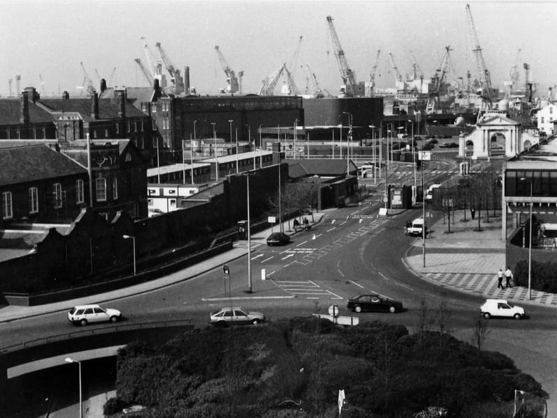 Market Way roundabout in 1996. Courtesy of John Bosher