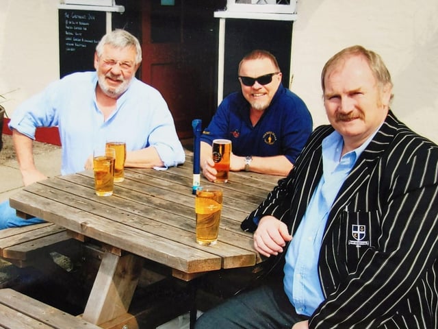 Ken Reilly, right, with Roger Nicholls and Roger Sellers