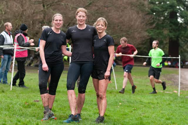 Havant parkrun - the first three female finishers, all from local club Victory AC (from left) Hannah Lowrey (2nd), Jo Stanford (3rd) and Jo Gilholm (1st). Picture: Duncan Shepherd