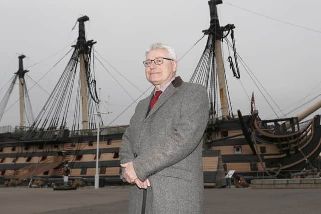 Professor Dominic Tweddle outside HMS Victory at Historic Dockyard, Portsmouth.
Picture : Habibur Rahman