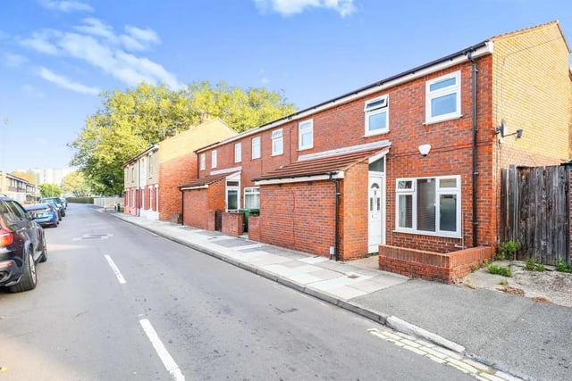 This two bed end terrace house on Clarendon Street is up for sale for £200,000. It also has one bathroom and one reception room. It is listed on the market by Connells.