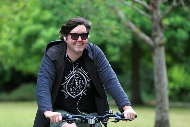 The News' Chris Broom test rides Rider Spoke in Victoria Park, Portsmouth. Picture: Chris Moorhouse