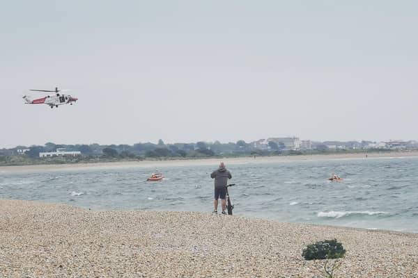 The coastguard were seen responding to an emergency incident in Eastney on Monday, May 13.