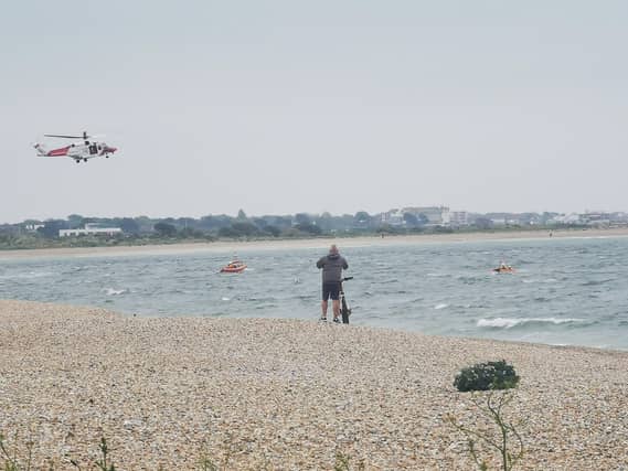 The coastguard were seen responding to an emergency incident in Eastney on Monday, May 13.