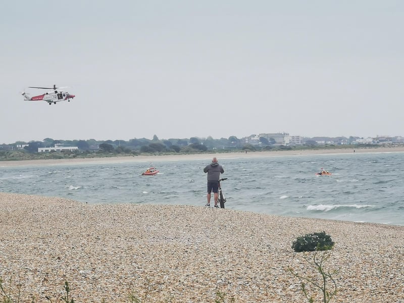 The coastguard were seen responding to an emergency incident in Eastney on Monday, May 13.