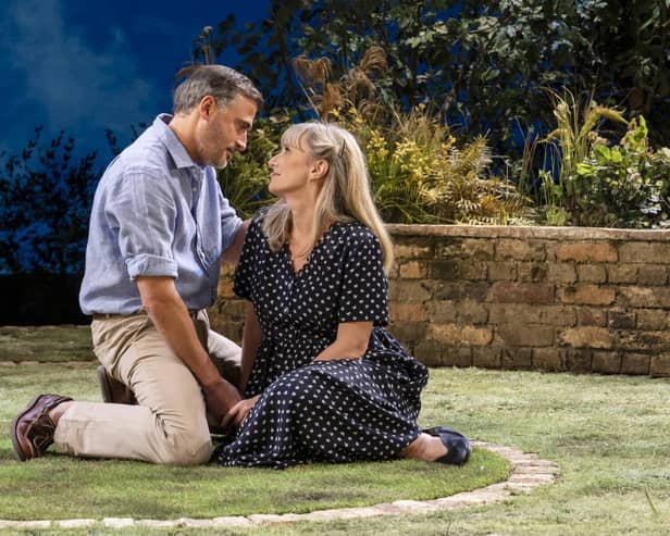 Marc Elliott (Andy) & Jenna Russell (Susan) in Woman in Mind at Chichester Festival Theatre. Photo by Johan Persson