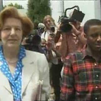 Katiza Cebekhulu and Baroness Nicholson in South Africa. Pic Supplied