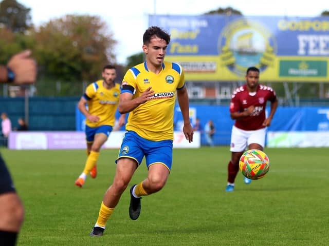 Harry Kavanagh could be back for Gosport's midweek trip to Met Police. Picture by Tom Phillips