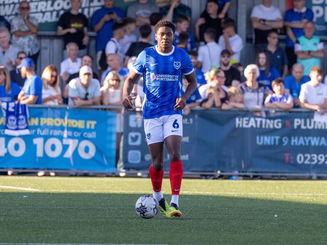 (Replaced Ryley Towler on 61 mins) The triallist remains at Fratton Park featuring in pre-season, although Sean Patton has departed. Strong and powerful, his presence also helps Pompey team selection, with only three contracted - and fit - central defenders on their books.
